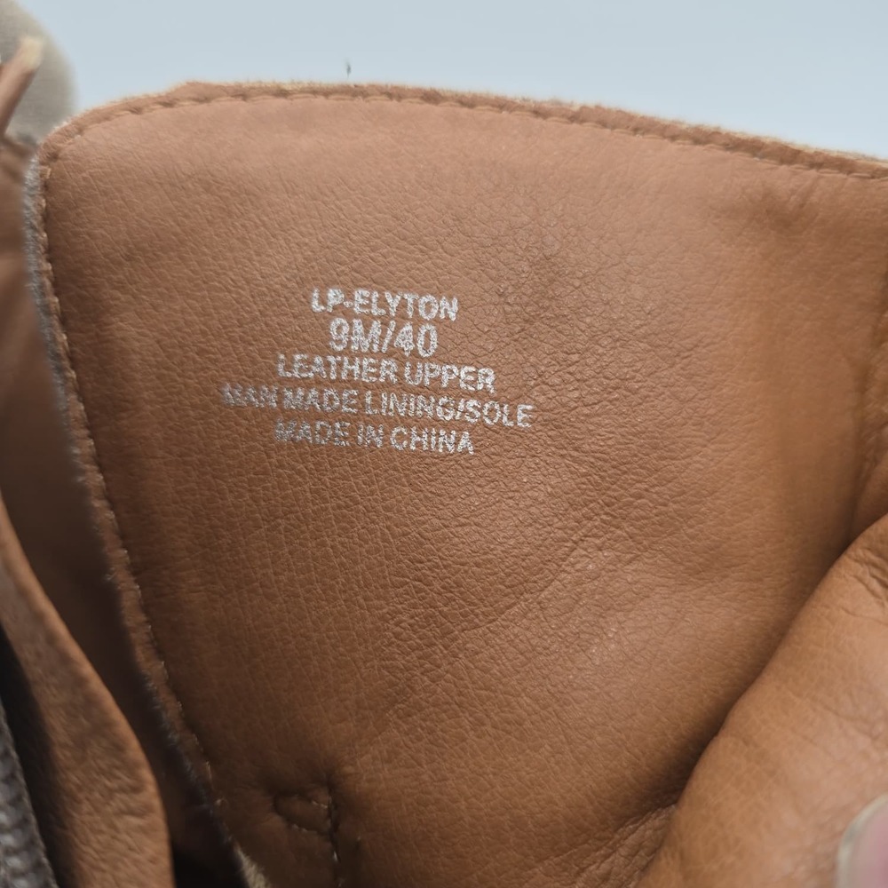 Lucky Brand LP-Elyton Women's Lug Sole Taupe Suede Leather Ankle Boots Size 9 - Picture 7 of 7